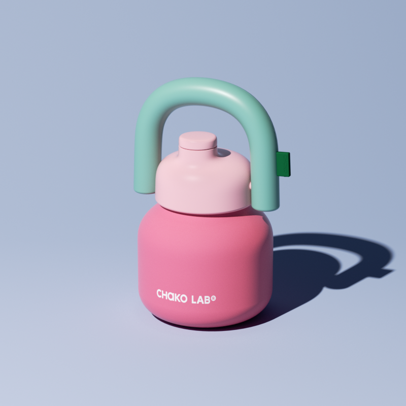 Water bottle LinLin Pot Raspberry 1000 ml — Chako Lab
